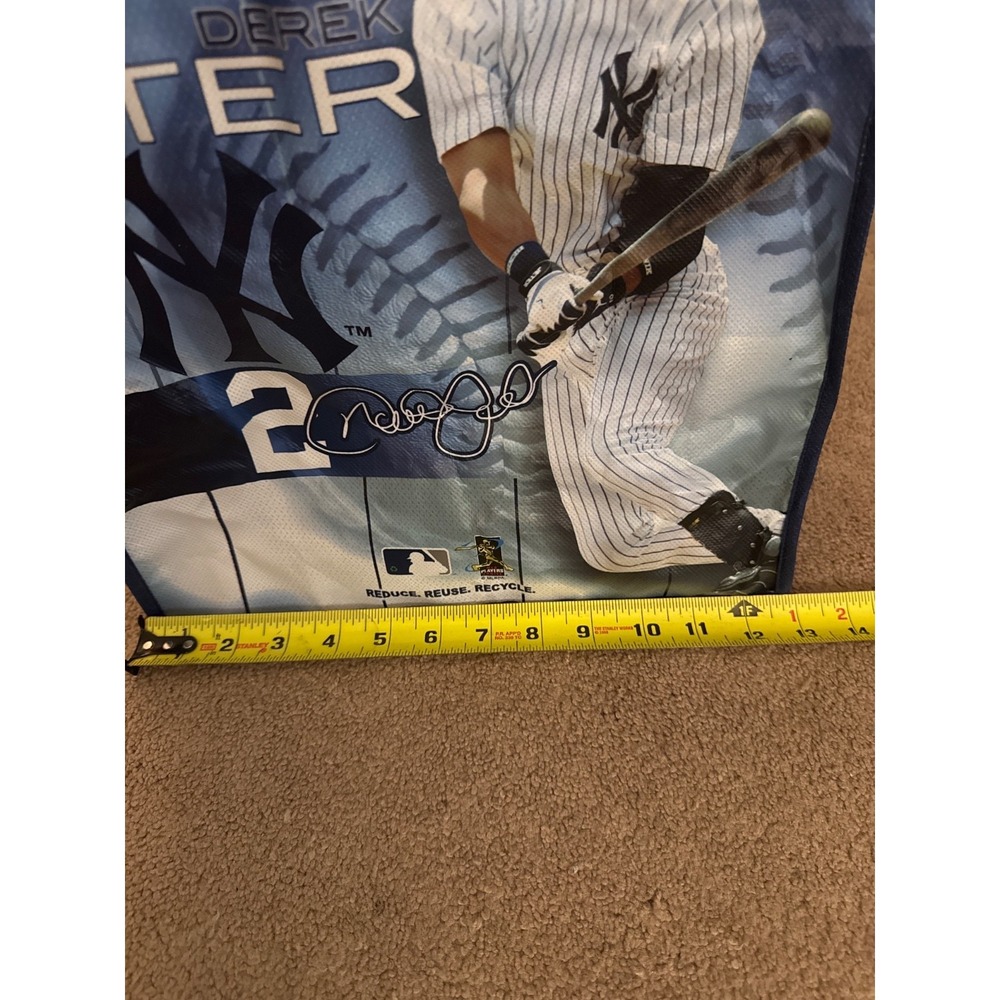 New York Yankees Baseball DEREK JETER Shopping Tote Gift bag reusable Grocery L - Picture 6 of 6
